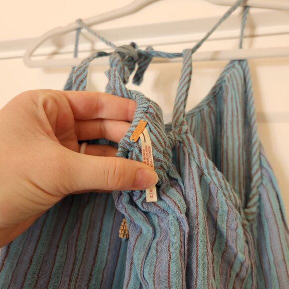 Free People Lightweight Dress in Blue Combo Size Medium - Picture 6 of 6